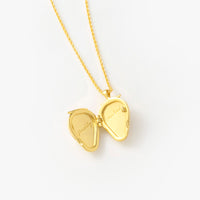 Strawberry Gold Locket Necklace | Wanderlust + Co