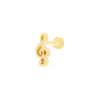 Treble Gold Flat Back Earring | Wanderlust + Co