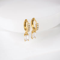 Baguette Gold Baby Huggie Earrings | Wanderlust + Co