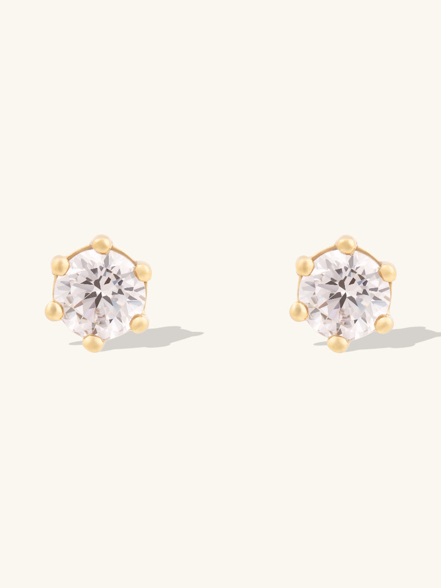 Brilliant Gold Stud Earrings | Wanderlust + Co