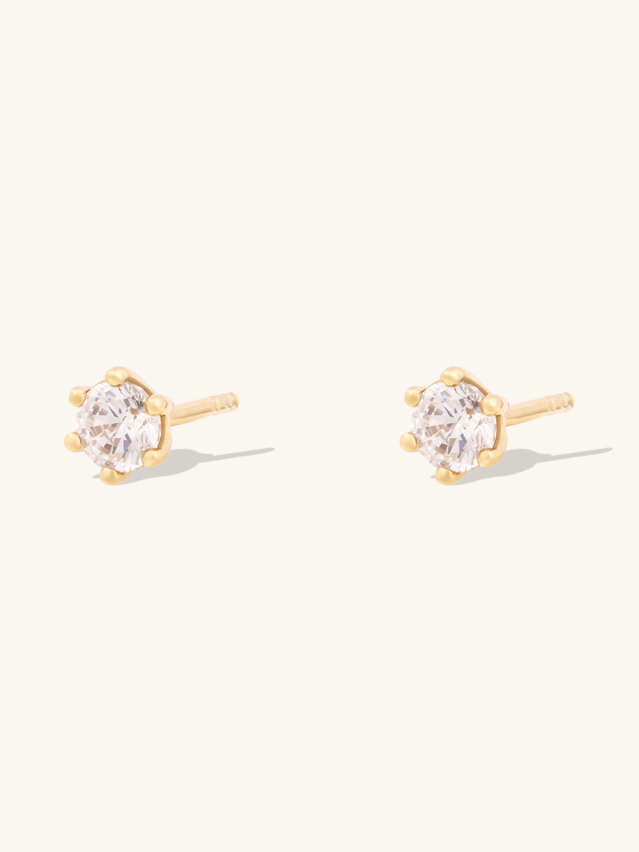 Brilliant Gold Stud Earrings | Wanderlust + Co
