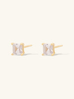 Princess Gold Stud Earrings