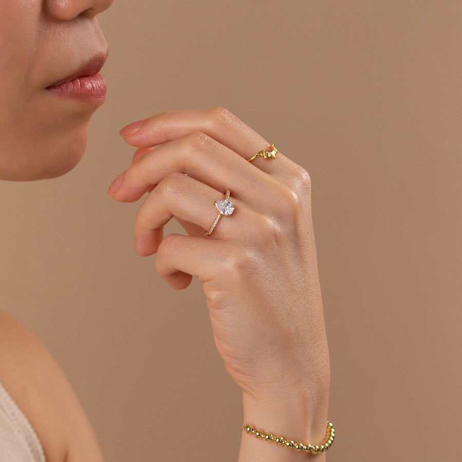 Look At The Stars Gold Mantra Ring | Wanderlust + Co