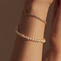Beaded Pearl Gold Bracelet | Wanderlust + Co