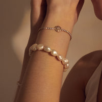 Freshwater Pearl XL Baroque 14K Gold Vermeil Bracelet | Wanderlust + Co