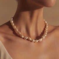 Freshwater Pearl XL Baroque 14K Gold Vermeil Necklace | Wanderlust + Co