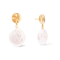 Pearl Baroque 14K Gold Vermeil Stud Earrings | Wanderlust + Co