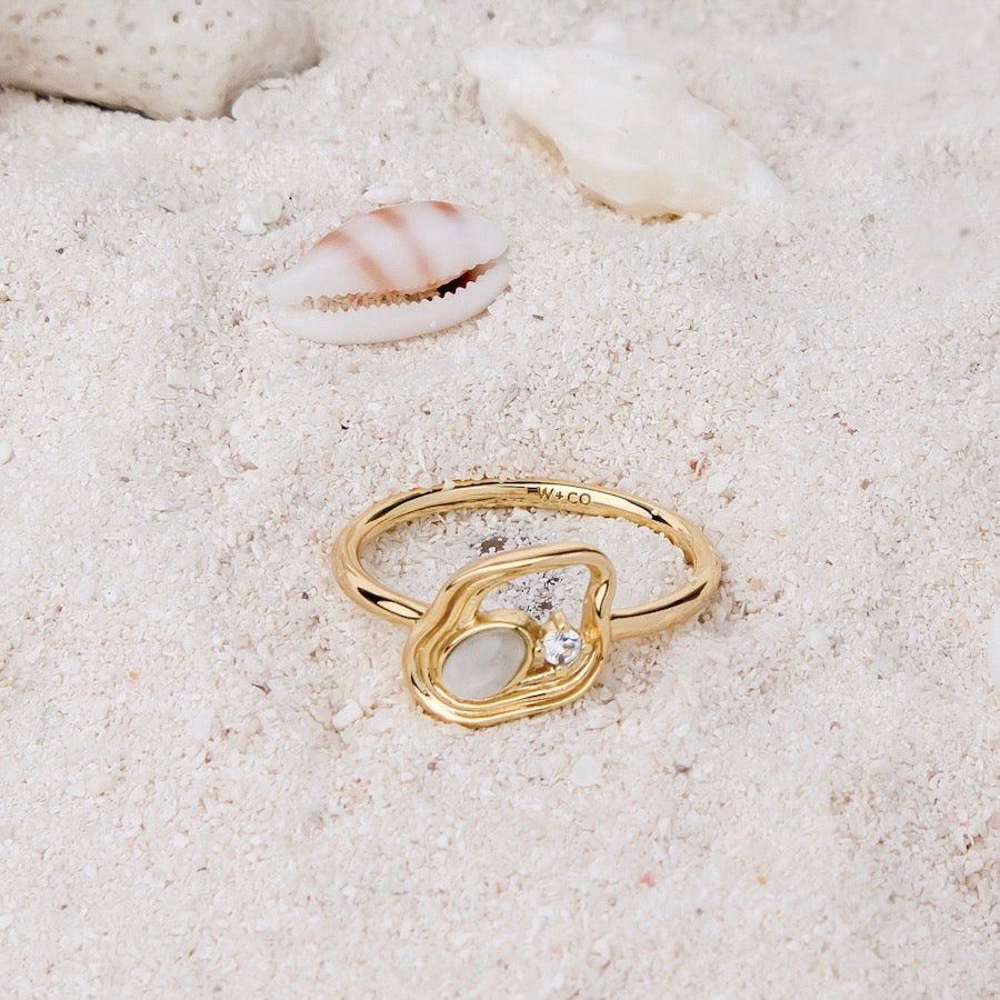 Flow 14K Gold 925 Sterling Silver Ring | Wanderlust + Co