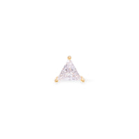 Triangle Diamante 14K Solid Gold Front Earring Stud | Wanderlust + Co