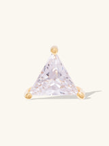 Triangle Diamante 14K Solid Gold Front Earring Stud | Wanderlust + Co