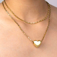 Alaia Bubble Heart Gold Locket Necklace | Wanderlust + Co