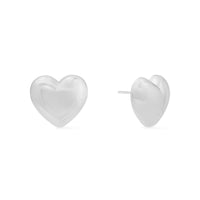 Bubble Heart Silver Stud Earrings | Wanderlust + Co