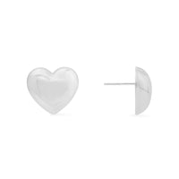 Bubble Heart Silver Stud Earrings | Wanderlust + Co