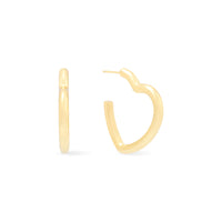 Hailey Heart Gold Hoop Earrings | Wanderlust + Co