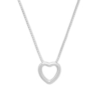 Hailey Heart Silver Necklace | Wanderlust + Co