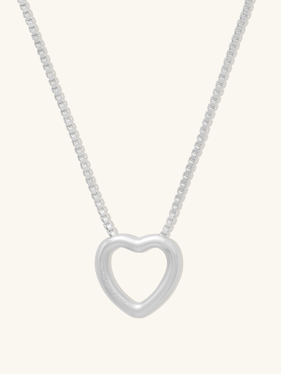 Hailey Heart Silver Necklace | Wanderlust + Co