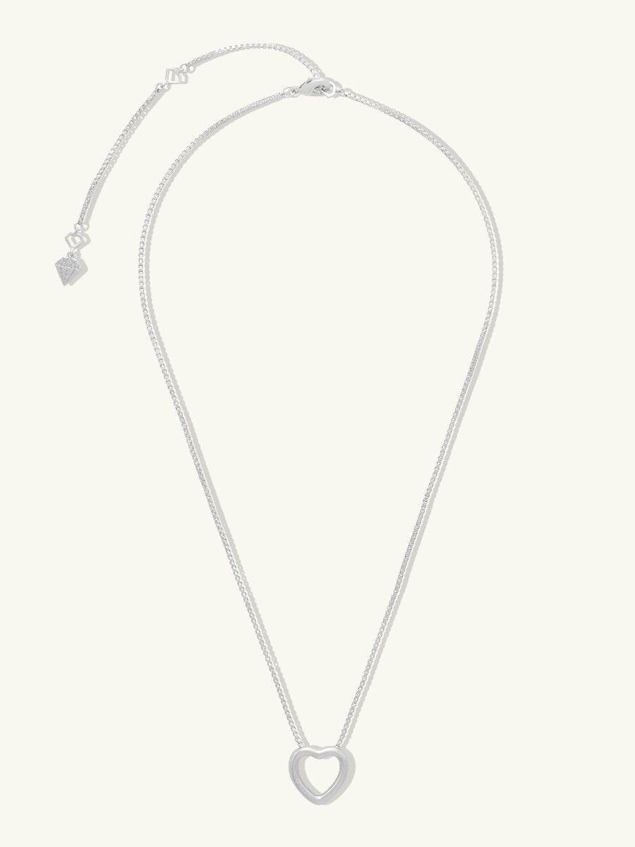 Hailey Heart Silver Necklace | Wanderlust + Co