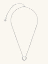 Hailey Heart Silver Necklace | Wanderlust + Co