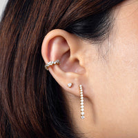 Pave 14K Gold Vermeil Tennis Earrings | Wanderlust + Co