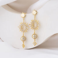 Sunlit Charms Gold Earrings