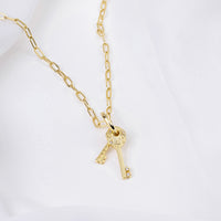 Cosmic Keys Gold Necklace | Wanderlust + Co