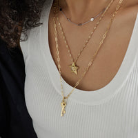 Cosmic Keys Gold Necklace | Wanderlust + Co