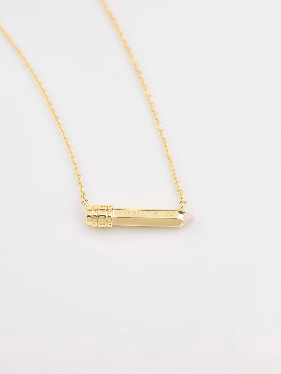 Color Pencil Gold Necklace | Wanderlust + Co