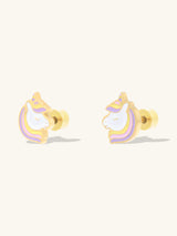 Unicorn Gold Flat Back Earrings | Wanderlust + Co