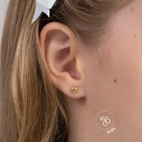 Heart Gold Flat Back Earrings