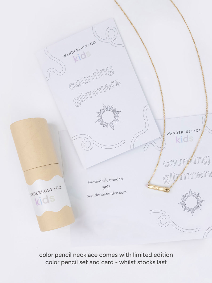 Color Pencil Gold Necklace | Wanderlust + Co