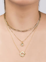 Leo Zodiac Mother of Pearl 14K Gold Vermeil Pendant | Wanderlust + Co