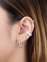 Jagged Baguette Silver 9mm Ear Cuff | Wanderlust + Co