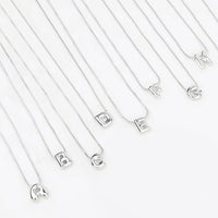 Petite Alphabet Bubble Silver Necklace