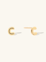 Alphabet Bubble Gold Stud Earrings | Wanderlust + Co
