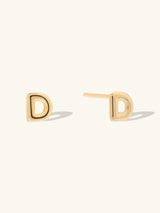 Alphabet Bubble Gold Stud Earrings | Wanderlust + Co