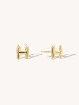 Alphabet Bubble Gold Stud Earrings | Wanderlust + Co