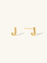 Alphabet Bubble Gold Stud Earrings | Wanderlust + Co