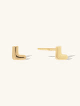 Alphabet Bubble Gold Stud Earrings | Wanderlust + Co