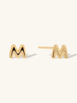 Alphabet Bubble Gold Stud Earrings | Wanderlust + Co