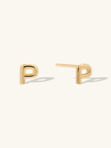 Alphabet Bubble Gold Stud Earrings | Wanderlust + Co