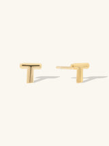 Alphabet Bubble Gold Stud Earrings | Wanderlust + Co
