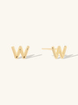 Alphabet Bubble Gold Stud Earrings | Wanderlust + Co
