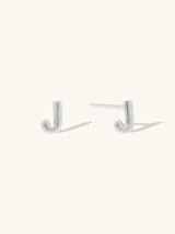 Alphabet Bubble Silver Stud Earrings | Wanderlust + Co