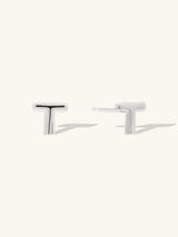 Alphabet Bubble Silver Stud Earrings | Wanderlust + Co