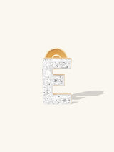 Alphabet Pave Gold Flat Back Earring | Wanderlust + Co