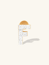 Alphabet Pave Gold Flat Back Earring | Wanderlust + Co