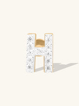 Alphabet Pave Gold Flat Back Earring | Wanderlust + Co