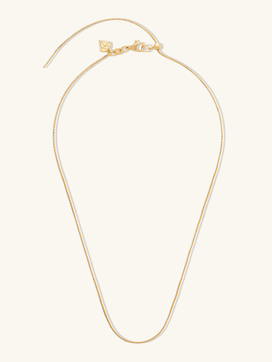 Gold Sliding Box Chain Necklace | Wanderlust + Co