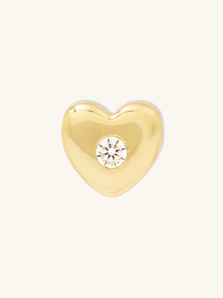 Petite Heart Bubble Birthstone Gold Charm | Wanderlust + Co