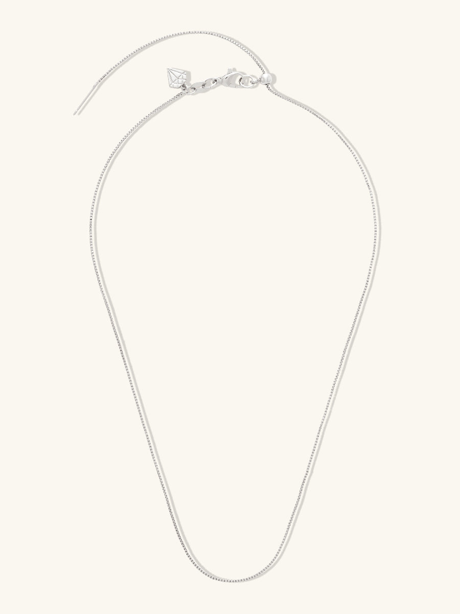 Silver Sliding Box Chain Necklace | Wanderlust + Co